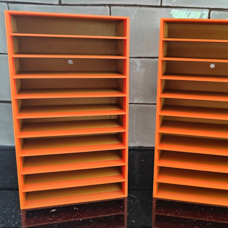 Cassette Tape Holder Storage Organizer Orange / Gold
