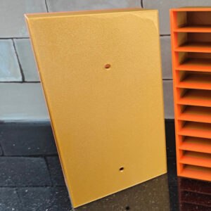 Cassette Tape Holder Storage Organizer Orange / Gold